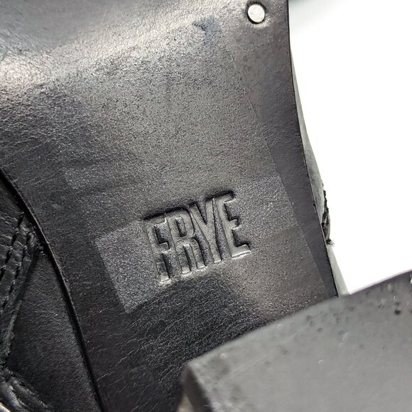 Frye Women Jennifer Bootie Black Leather Western Cowboy Ankle Boots size 8.5 - Picture 10 of 12